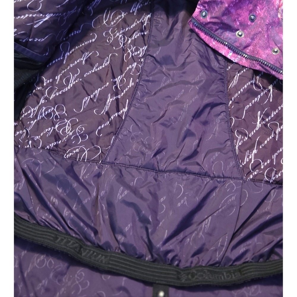 Columbia Titanium Tie Dye Snowboard Ski Jacket Women's Size S Pink Zip Pockets - Picture 4 of 12
